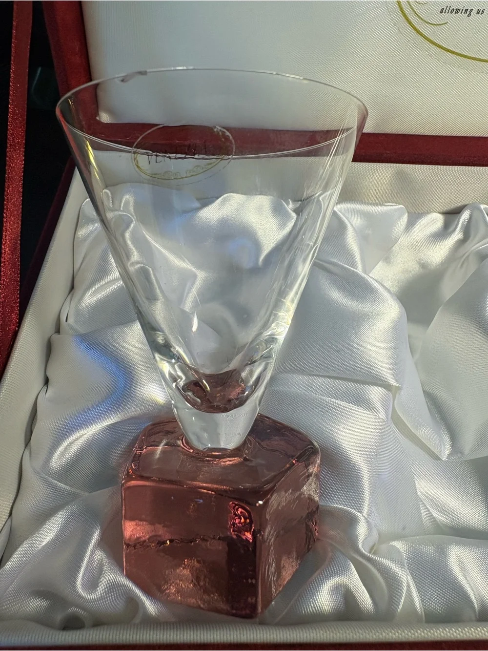 Vintage Rare Set 4 Hand Blown Venetian Martini Appertif Glasses Geometric Base